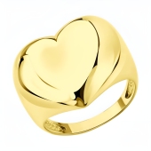 Кольцо из серебра, покрытие Вермель золото 999 пробы