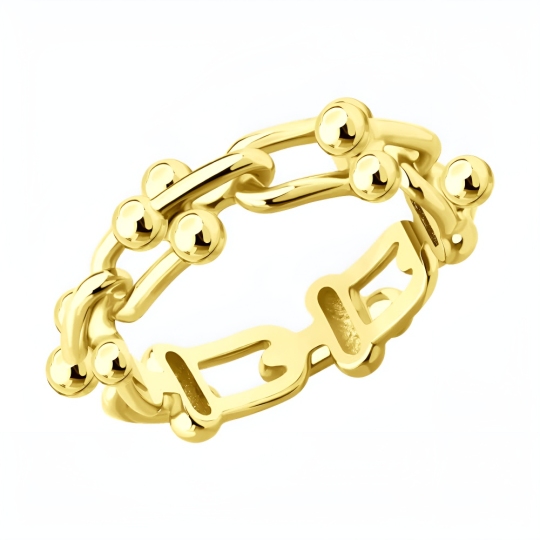 Кольцо из серебра, покрытие Вермель золото 999 пробы