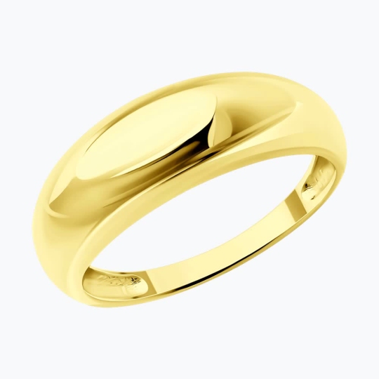 Кольцо из серебра, покрытие Вермель золото 999 пробы