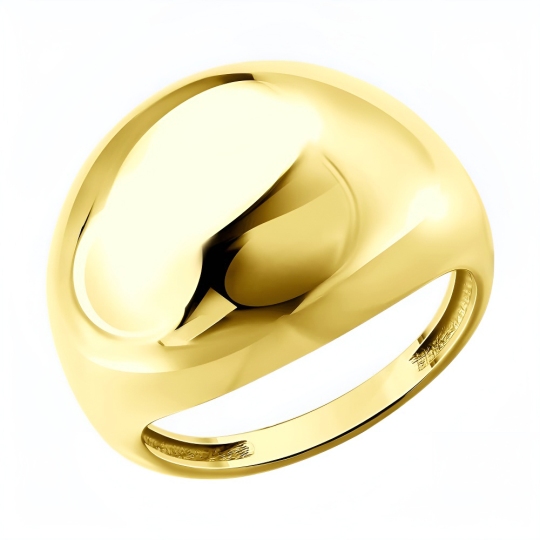 Кольцо из серебра, покрытие Вермель золото 999 пробы