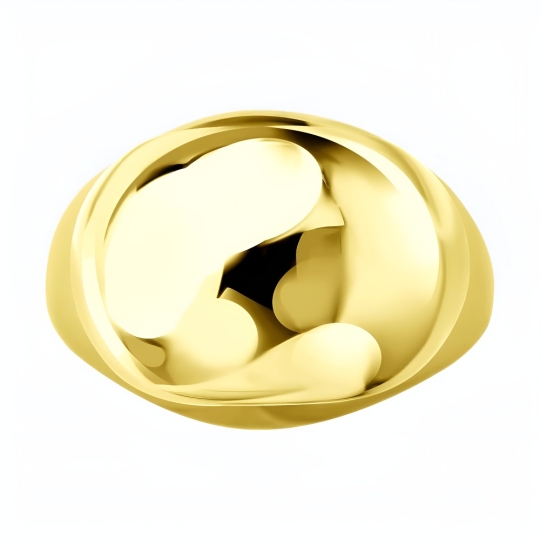 Кольцо из серебра, покрытие Вермель золото 999 пробы