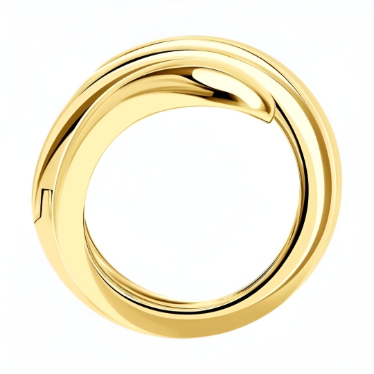 Кольцо из серебра, покрытие Вермель золото 999 пробы