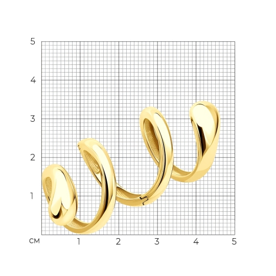 Кольцо из серебра, покрытие Вермель золото 999 пробы