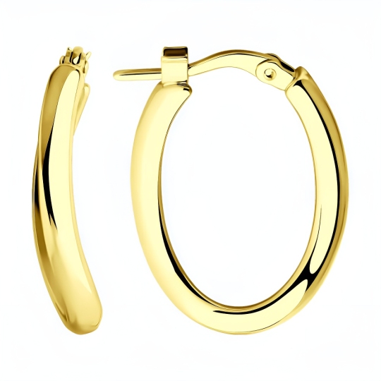 Серьги из серебра,  покрытие Вермель золото 999 пробы