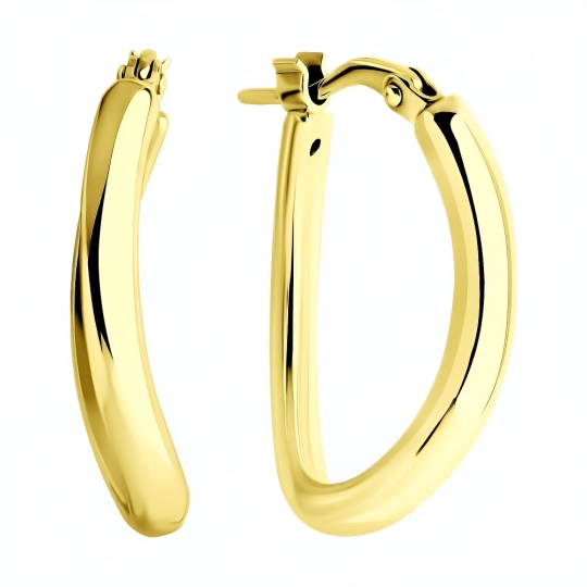 Серьги из серебра,  покрытие Вермель золото 999 пробы