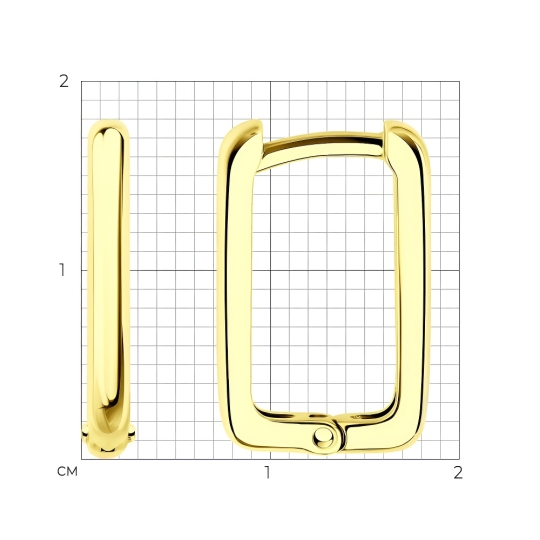 Серьги из серебра, покрытие Вермель золото 999 пробы