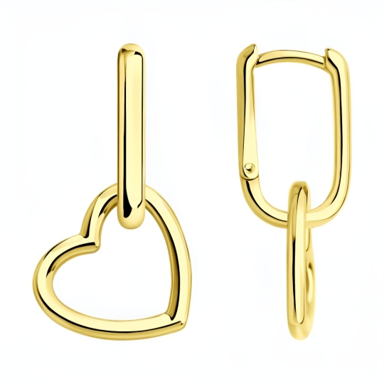 Серьги-трансформеры из серебра,  покрытие Вермель золото 999 пробы