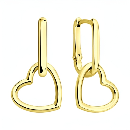 Серьги-трансформеры из серебра,  покрытие Вермель золото 999 пробы