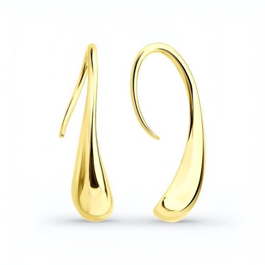 Серьги из серебра, покрытие Вермель золото 999 пробы