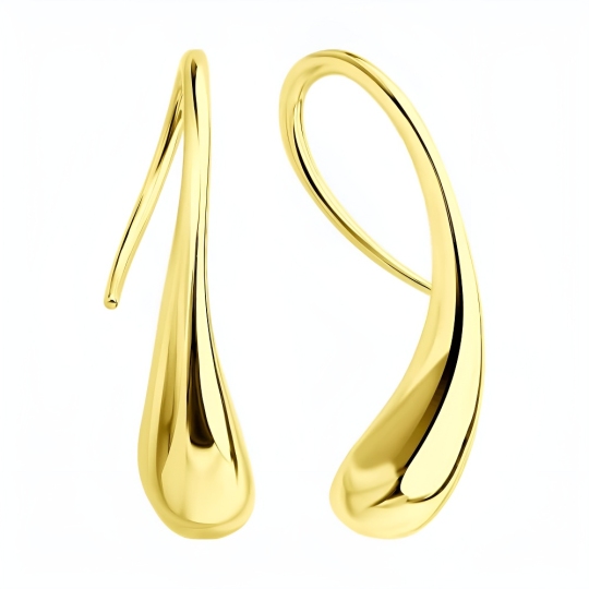 Серьги из серебра, покрытие Вермель золото 999 пробы