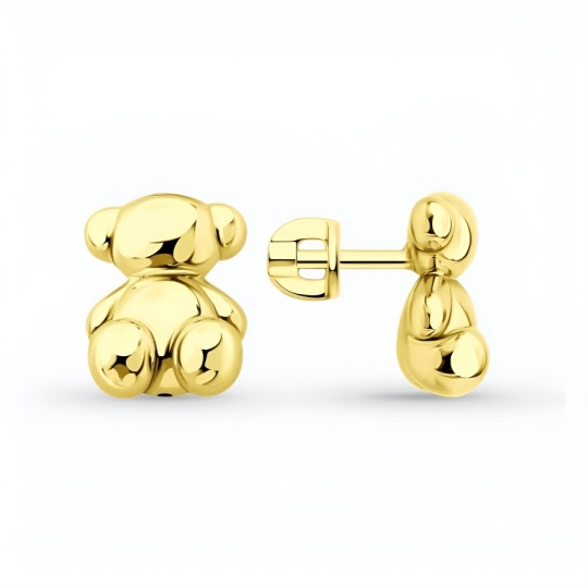 Серьги из серебра, покрытие Вермель золото 999 пробы