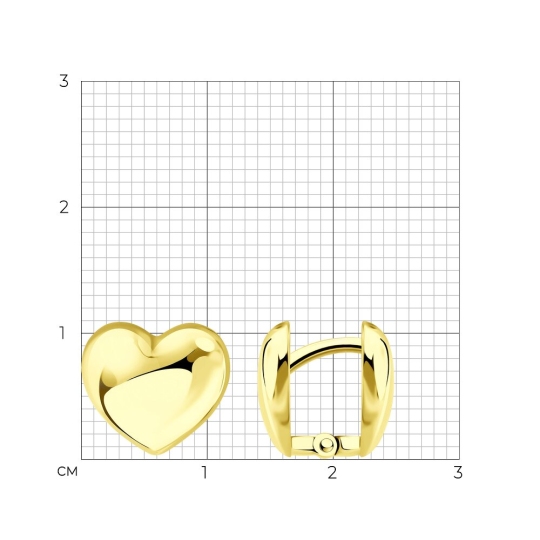 Серьги из серебра, покрытие Вермель золото 999 пробы
