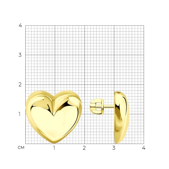 Серьги из серебра, покрытие Вермель золото 999 пробы