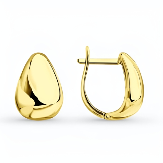 Серьги из серебра, покрытие Вермель золото 999 пробы