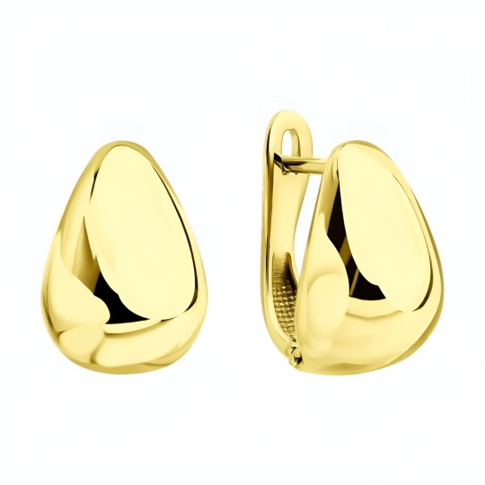 Серьги из серебра, покрытие Вермель золото 999 пробы