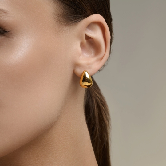 Серьги из серебра, покрытие Вермель золото 999 пробы