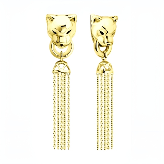 Серьги из серебра, покрытие Вермель золото 999 пробы