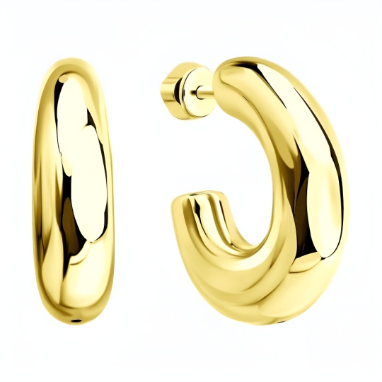 Серьги из серебра, покрытие Вермель золото 999 пробы