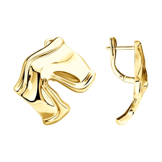 Серьги из серебра, покрытие Вермель золото 999 пробы