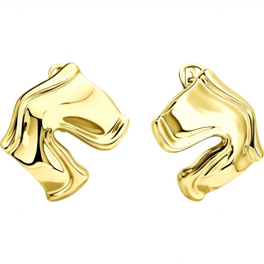 Серьги из серебра, покрытие Вермель золото 999 пробы