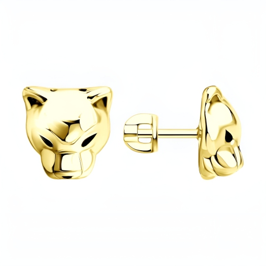 Серьги из серебра, покрытие Вермель золото 999 пробы