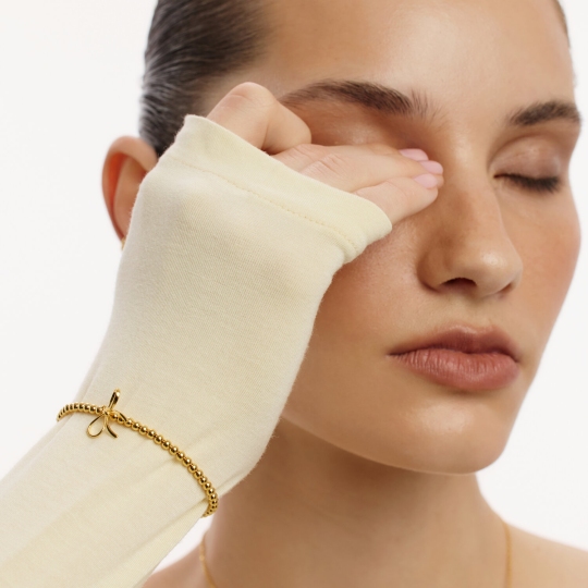 Браслет из серебра, покрытие Вермель золото 999 пробы