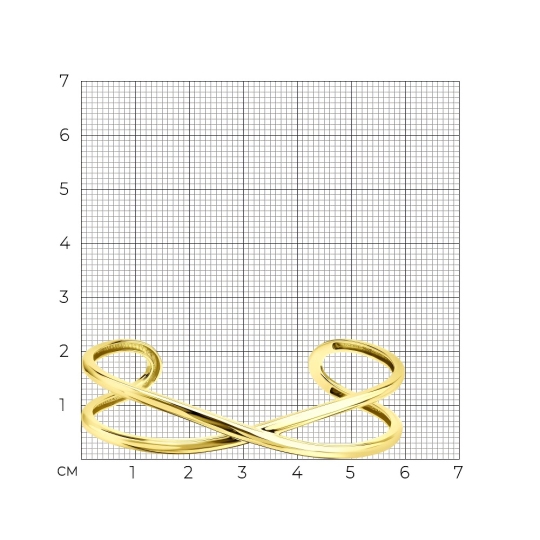 Браслет из серебра, покрытие Вермель золото 999 пробы