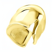 Серьга-кафф из серебра, покрытие Вермель золото 999 пробы