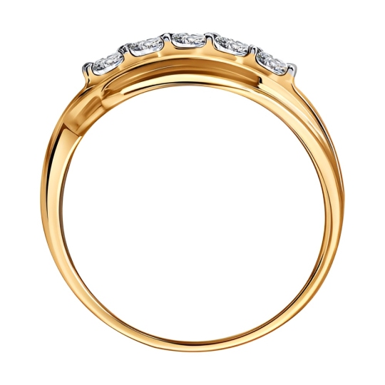 Кольцо из золота с фианитами