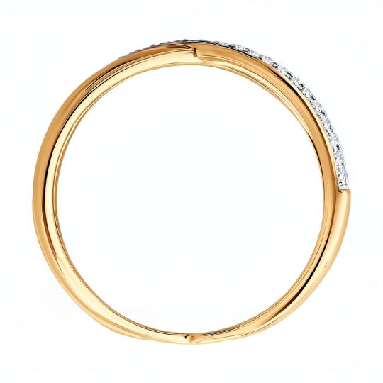 Кольцо из золота с фианитами