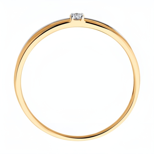 Кольцо из золота с фианитом