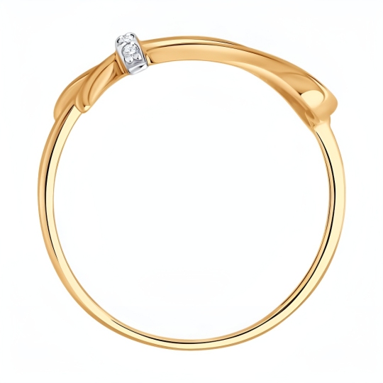 Кольцо из золота с фианитами