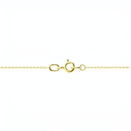 Колье из лимонного золота с алмазной гранью и фианитами