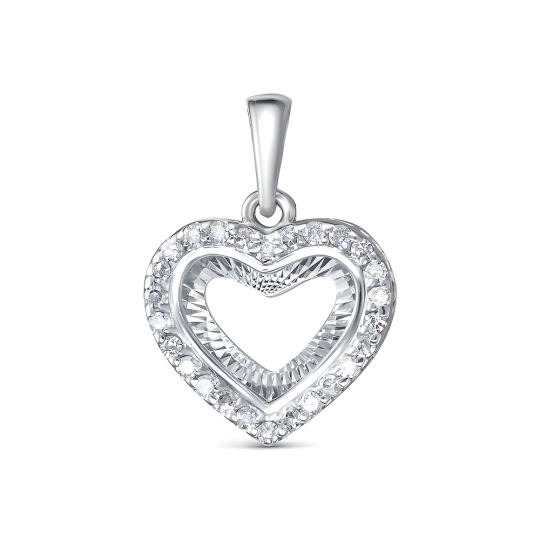 Подвеска из белого золота с бриллиантами