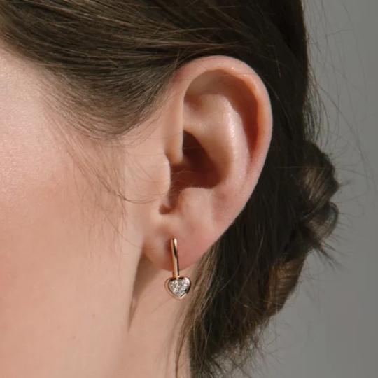 Серьги из золота с фианитами