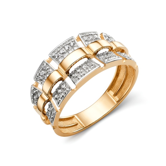 Кольцо из золота с фианитами