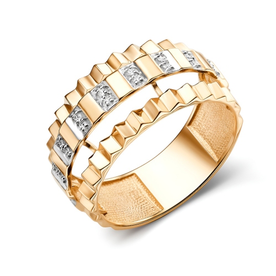 Кольцо из золота с фианитами