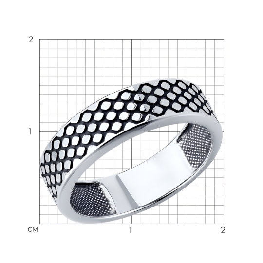 Кольцо из серебра с чернением