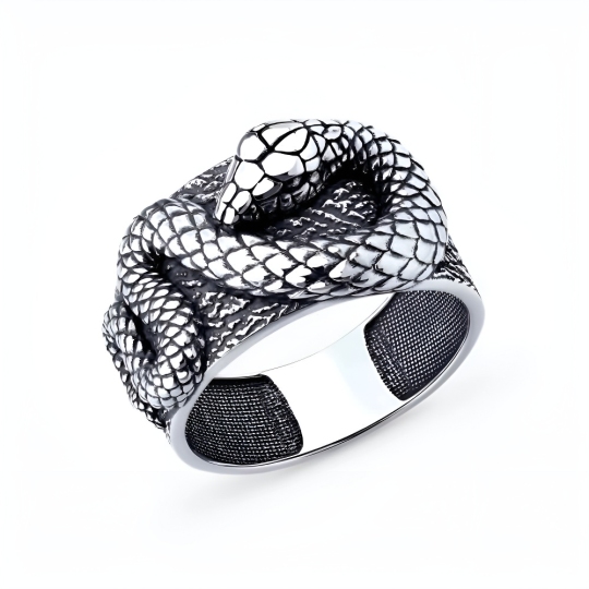 Кольцо из серебра с чернением 