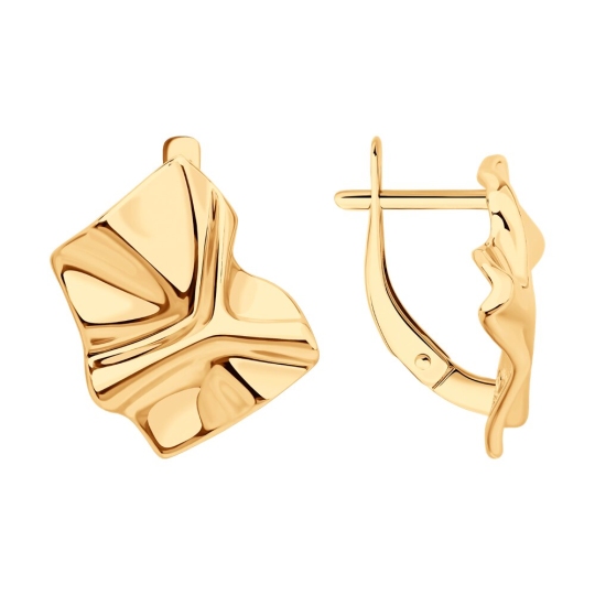 Серьги из серебра с позолотой