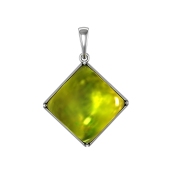 Подвеска из серебра с янтарем