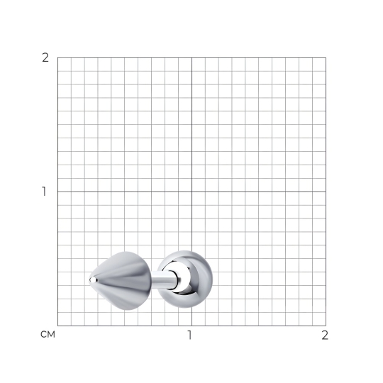 Одиночная серьга из серебра