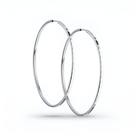 Серьги-конго из серебра