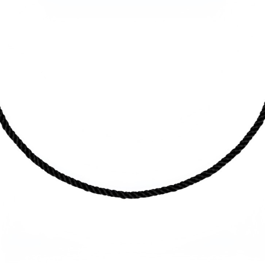 Текстильный шнурок с замком из серебра