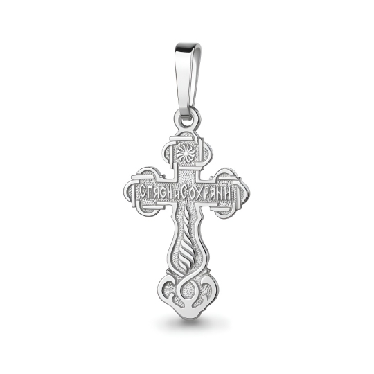 Подвеска-крест из серебра