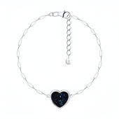 Браслет из серебра с кристальной тканью