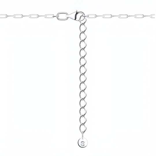 Колье из серебра с кристальной тканью