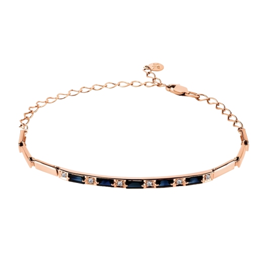 Браслет из золота с бриллиантами и сапфирами