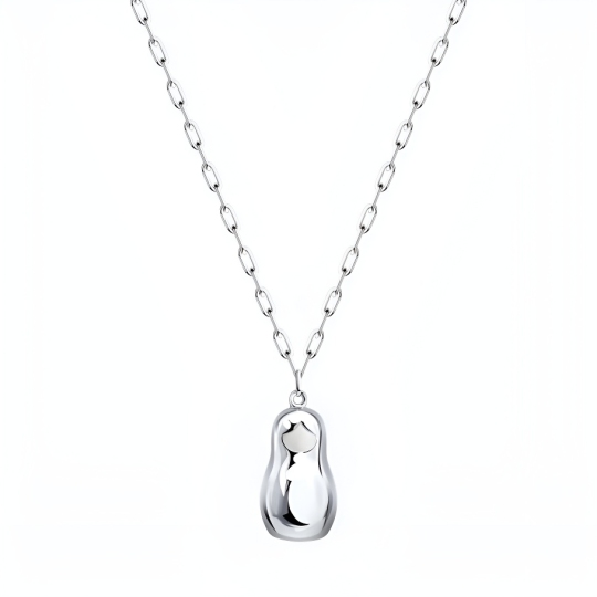 Колье из серебра с эмалью 