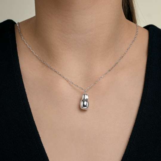 Колье из серебра с эмалью 